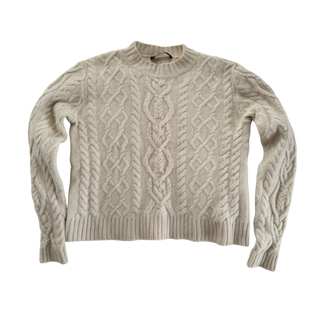 Weekend Maxmara Accordo Cable Knit Cream Sweater